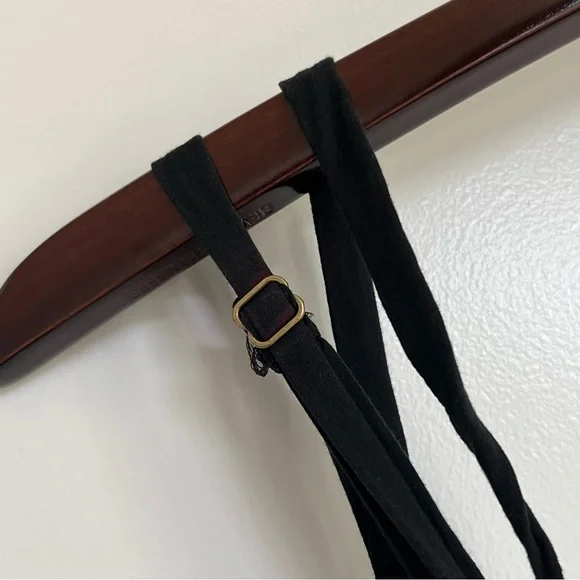 UO Women’s Kimchi Blue Fit and Flare Strappy Back Black Mini Cocktail Dress - Picture 11 of 12